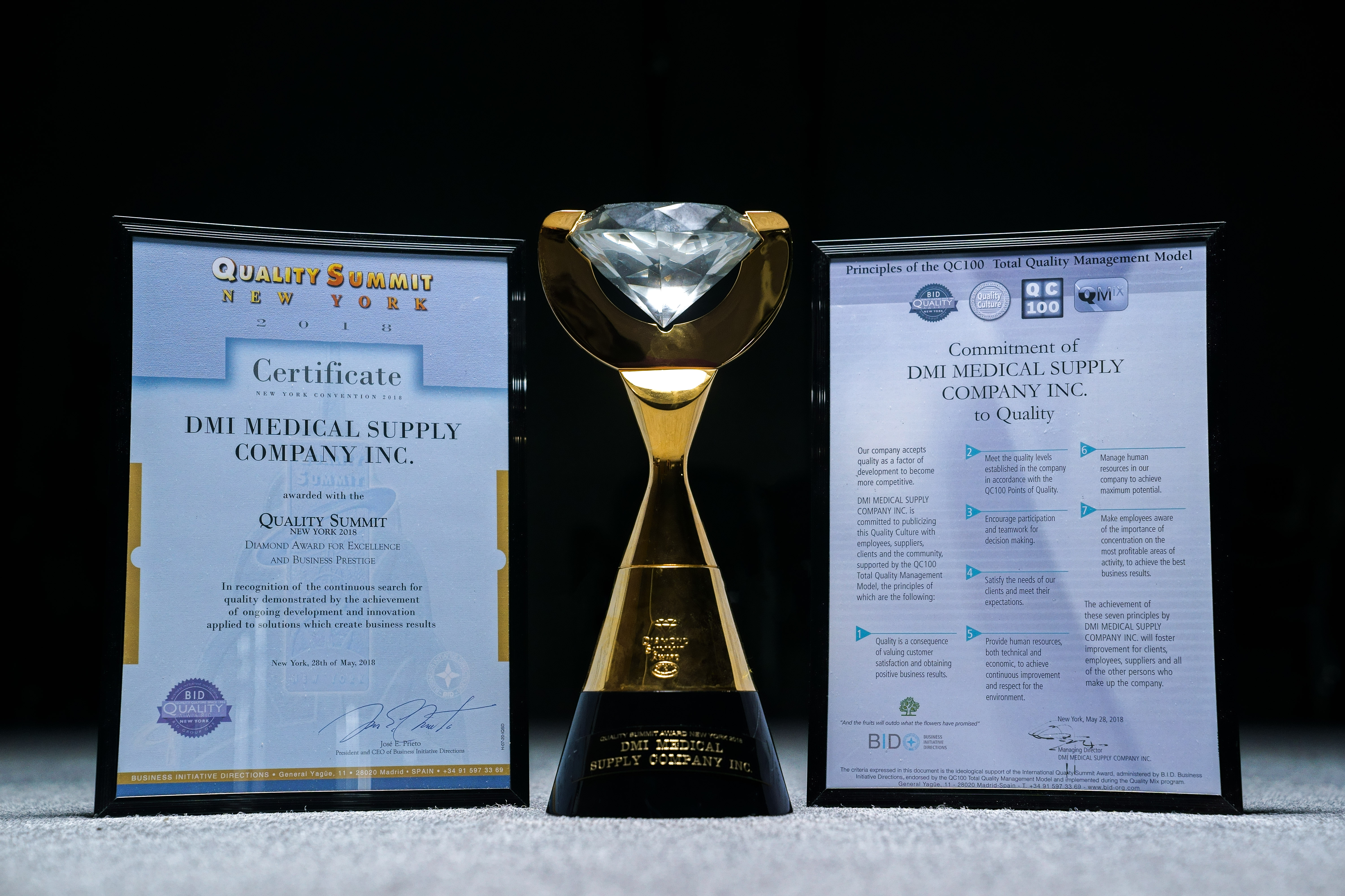 MX3 MAKER WINS 1Oth AWARD FROM THE INTERNATIONAL QUALITY SUMMIT IN NEW YORK