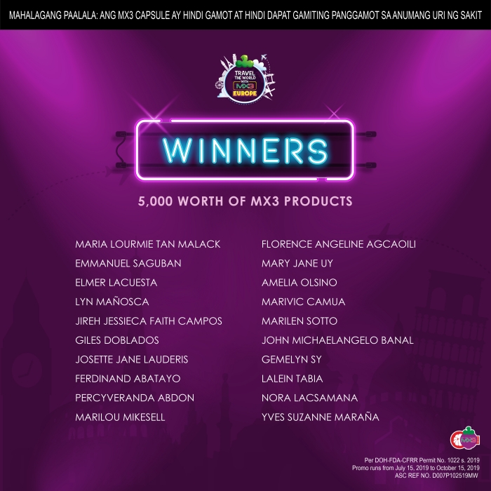 winners of travel promo