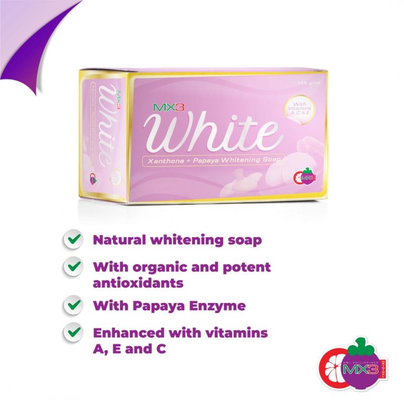 MX3 White with Xanthone and Papaya Whitening Soap