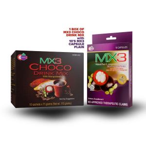 MX3 Choco with 1 box MX3 plain capsule 10's