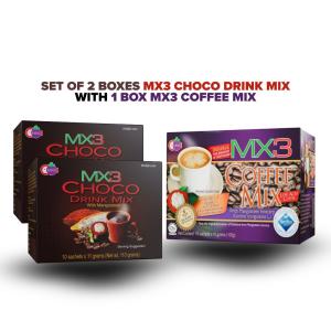 Set of 2 boxes MX3 Choco with 1 box MX3 Coffee mix
