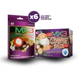 Set of 6 MX3 Plain 10s Capsule with Free MX3 Coffee 10s